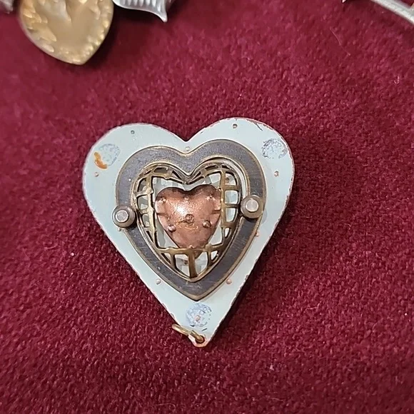 Vintage Miscellaneous Heart Brooches Pins Jewelry - Picture 7 of 9